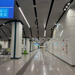 Inside the metro station