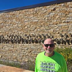 Phil in front of the Visitor's Center