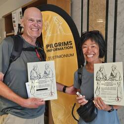 Receiving our completion certificates
