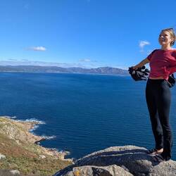 I am literally 0.2 seconds away from getting blown off that rock