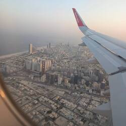 Anflug über Dubai