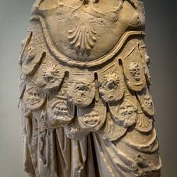 Roman official with decorated armor; from Neeopolis; Tiberian Period (14-27 CE).