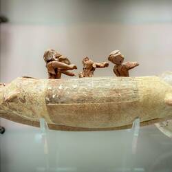 Boat w/animal head and stern w/mermaid tail ... Tomb 346; 214-212 BCE.