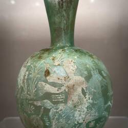 Glass flask — 3rd-4th century CE.