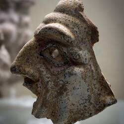 Fragment of a new comedy mask; 3rd century BCE.