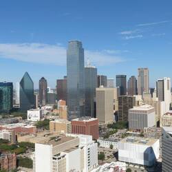 Ausblick vom Reunion Tower auf die Skyline von Dallas