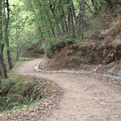 Steeply down