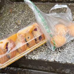 Breakfast for the walk up - "muffins" and hard boiled eggs