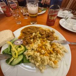 Das Essen war einfach aber sehr lecker