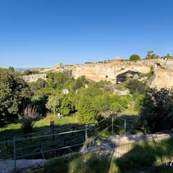 Neopolis Monumental Area looking toward the Paradise Stone Quarry — Siracusa.