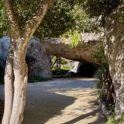 Pathway to the Ear of Dionysius in the stone quarry.