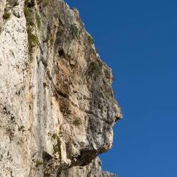 I spy a rock bust in profile. Do you?