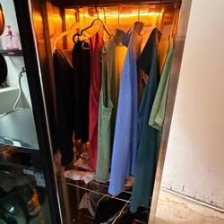 This is the dryer!!! Just hang things up and the box gets really hot! Genius
