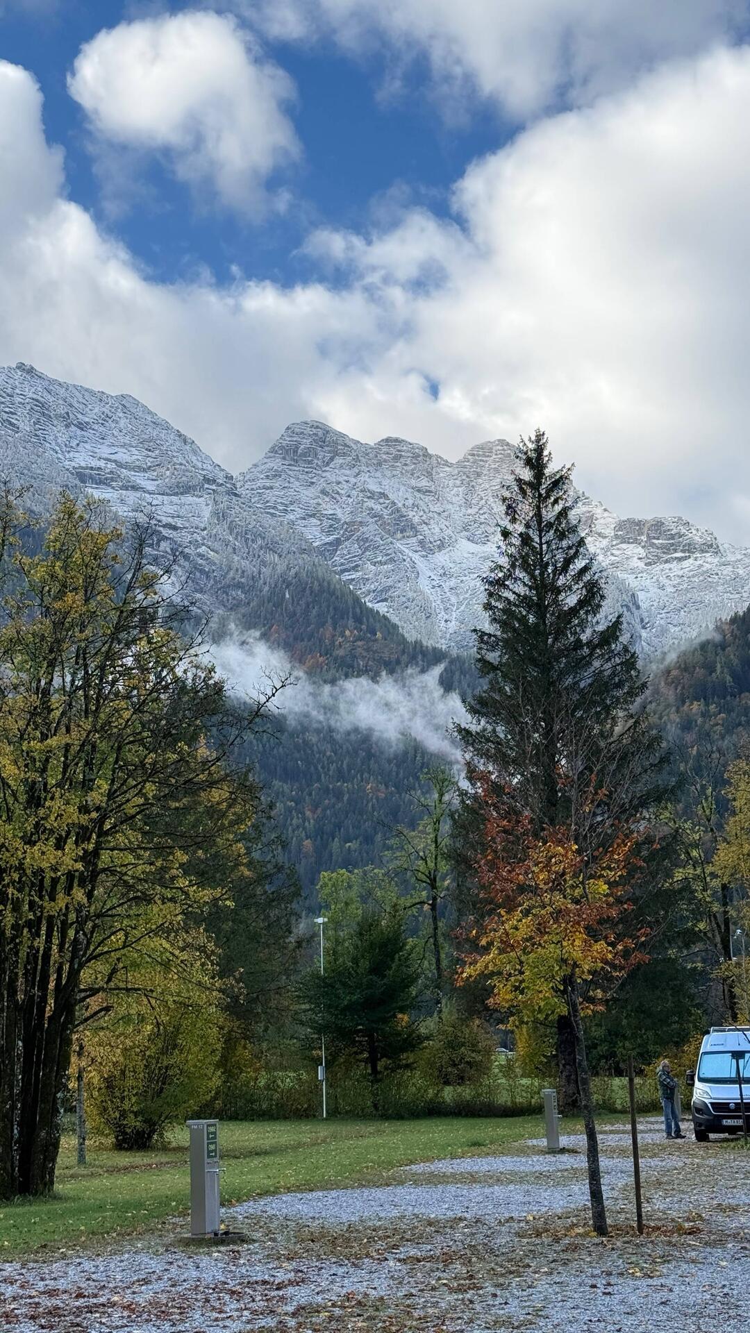 Der erste Schnee dieser Saison in Sichtweite