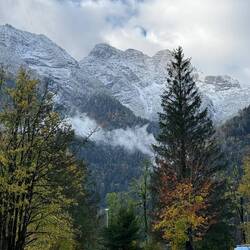 Der erste Schnee dieser Saison in Sichtweite