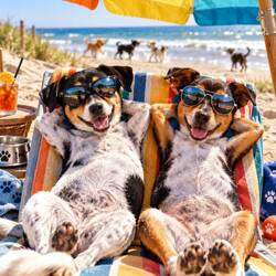Sille und Pelle hatten ihren Spaß am Hundestrand!