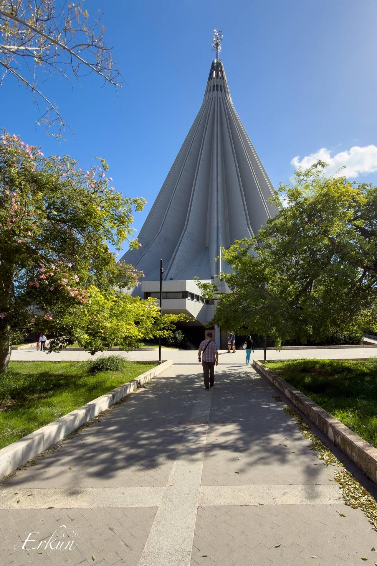 The Cone suggests a giant teardrop falling to earth — Basilica Santuario Madonna delle Lacrime.