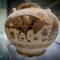 Middle Corinthian pottery from tomb 41 (400-370 BCE) with frieze of sphinxes and animals.