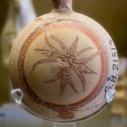 Lentoid shaped flask of Cypriot influence from the 7th century BCE.