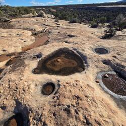 Potholes in the rocks