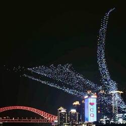 The drones "going home" after the show was over