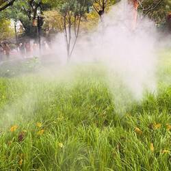 How they water - they "mist" areas instead of "sprinkle"