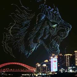 Drone show on the waterfront