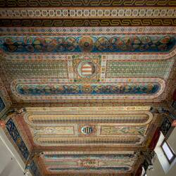 Ceiling detail from the Musician's Hall ... Palazzo Alliata di Villafranca.