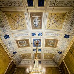 Ceiling detail from the Yellow Room ... Palazzo Alliata di Villafranca.