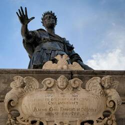 Holy Roman Emperor Charles V ... in Piazza Bologna, Palermo.