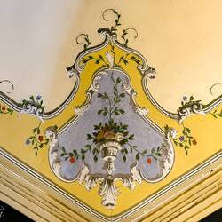 Ceiling detail from the Pink Room ... Palazzo Alliata di Villafranca.