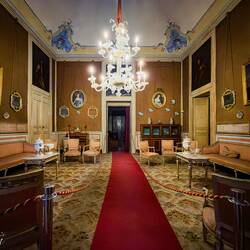 Pink Room; still has the original carpet made in France in 1840 ... Palazzo Alliata di Villafranca.