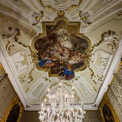 Ceiling fresco depicting the Triumph of St Dacius ... Palazzo Alliata di Villafranca.