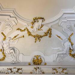 One of the stucco decorations representing the four seasons ... Palazzo Alliata di Villafranca.