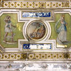 One of the frescos decorating the ceiling of the dining room ... Palazzo Alliata di Villafranca.