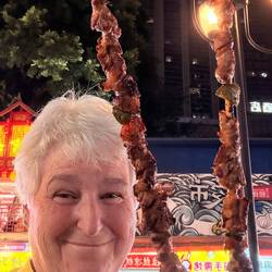I went with the old faithful - pork skewers