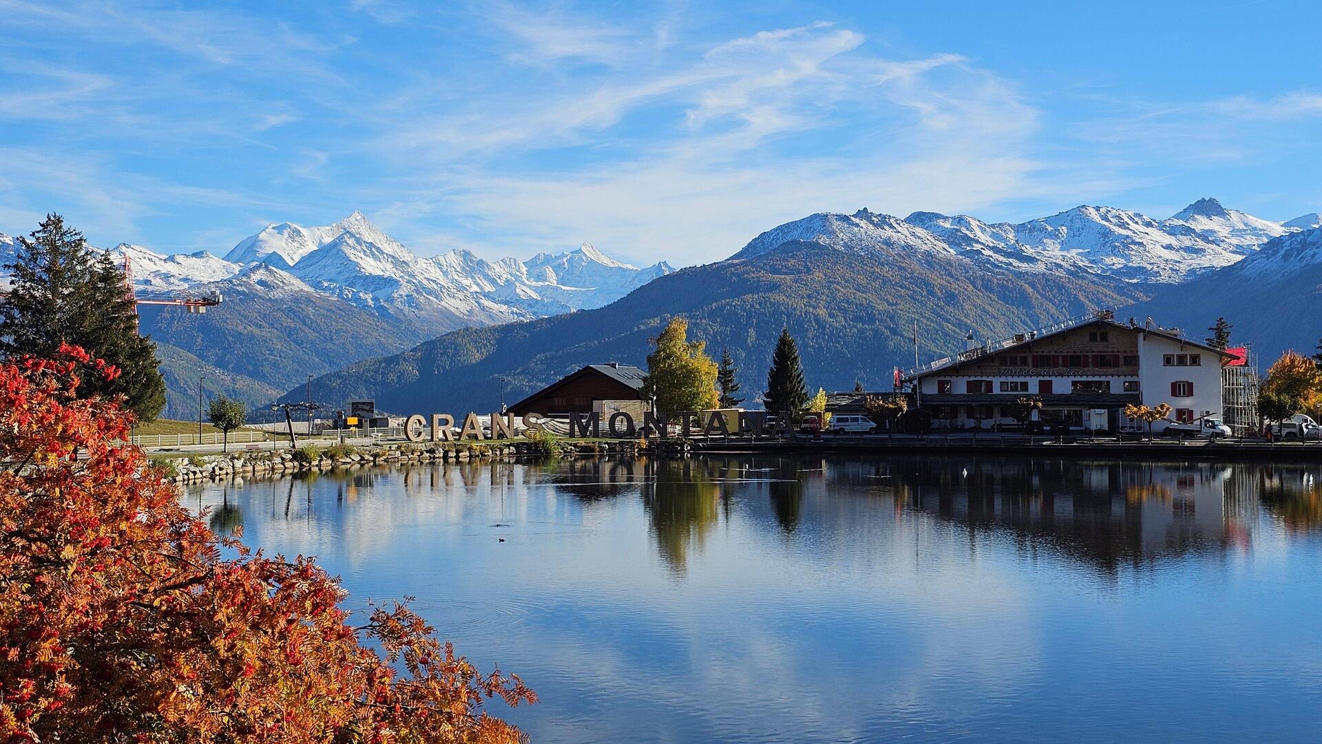 Ankunft in Crans Montana