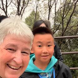 Little boy working on his English ... "Welcome to China!" He said. It was sweet