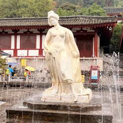Statue of solid white Jade