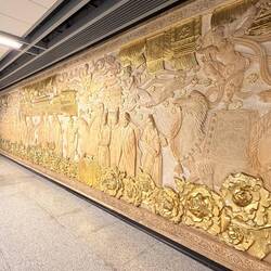 Inside a metro station!