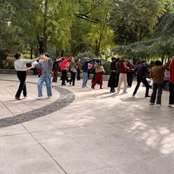 Group Dancing in the park