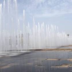 The fountain during the day