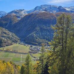 Blick nach Ulrichen. Der Start zum Nufenenpass