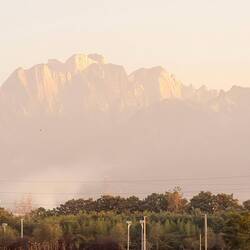 View of the mountain from the train