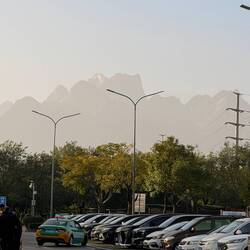 The mountain from the shuttle bus stop