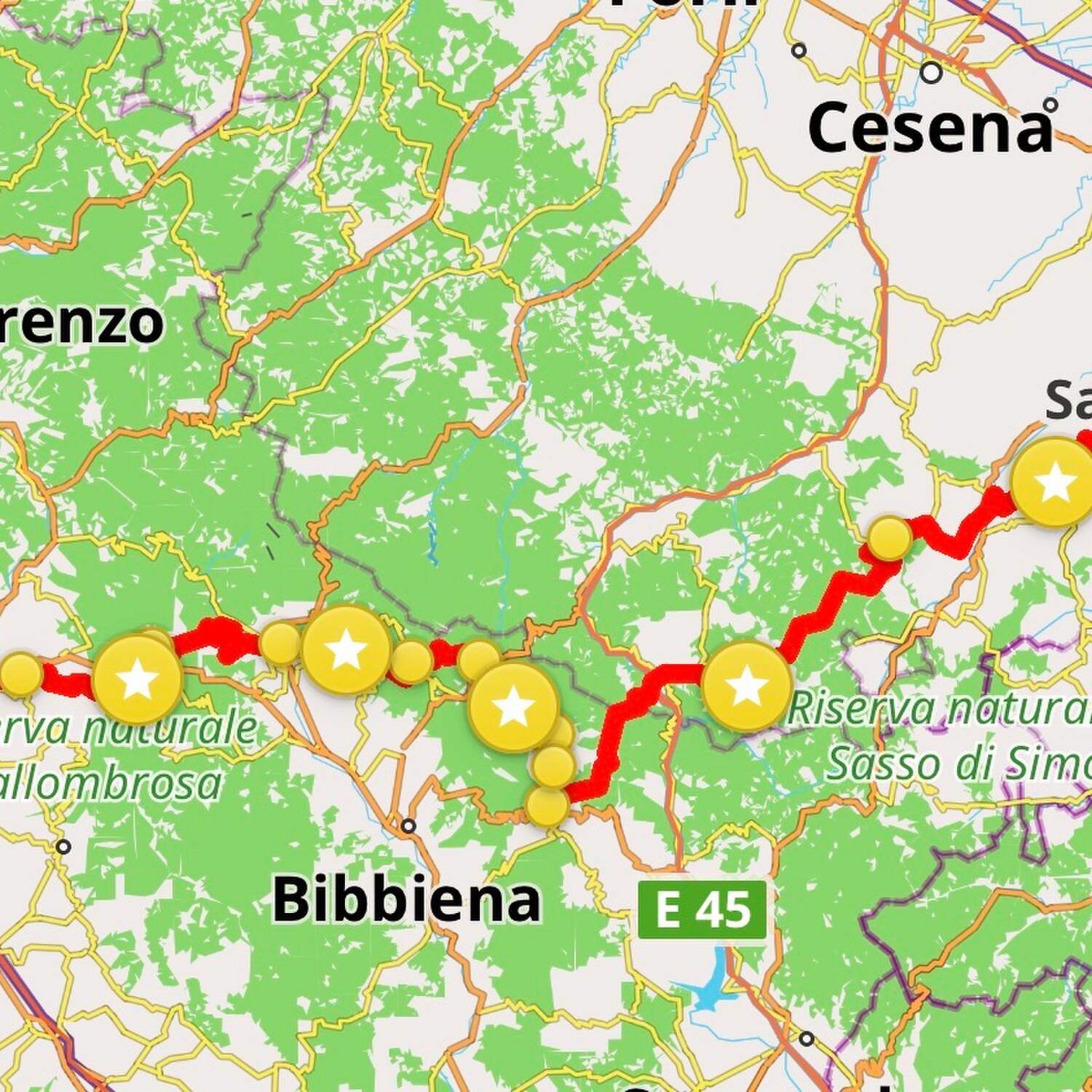 Pilgern Rimini - Florenz