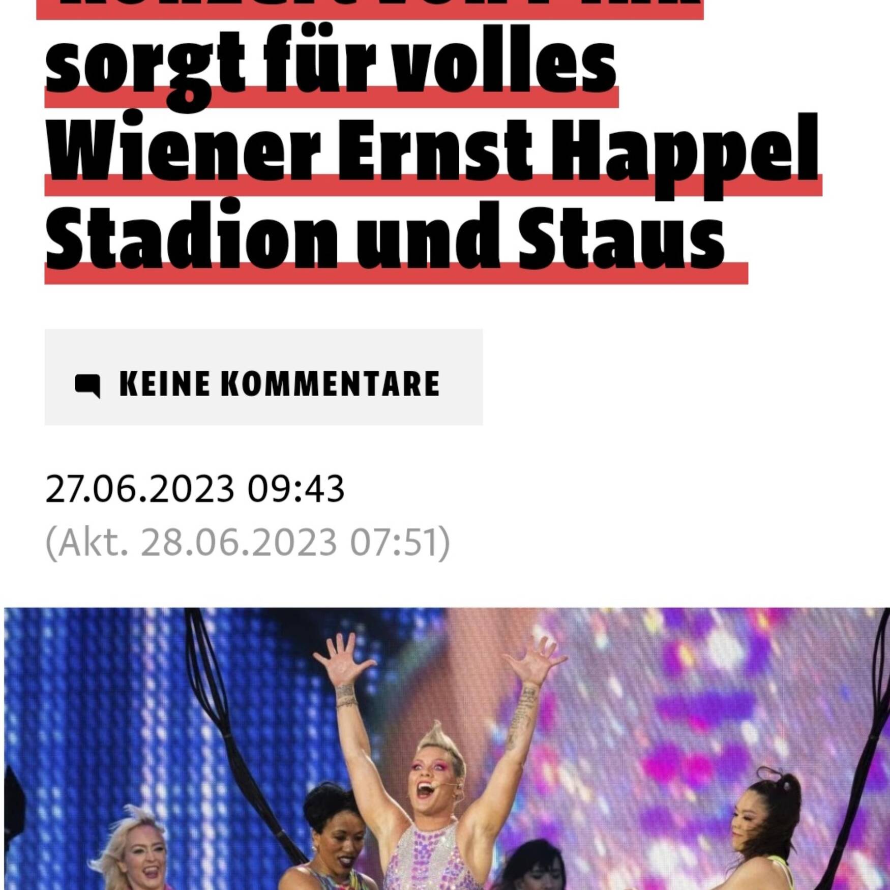 Wiener Schmäh.... Konzert Pink