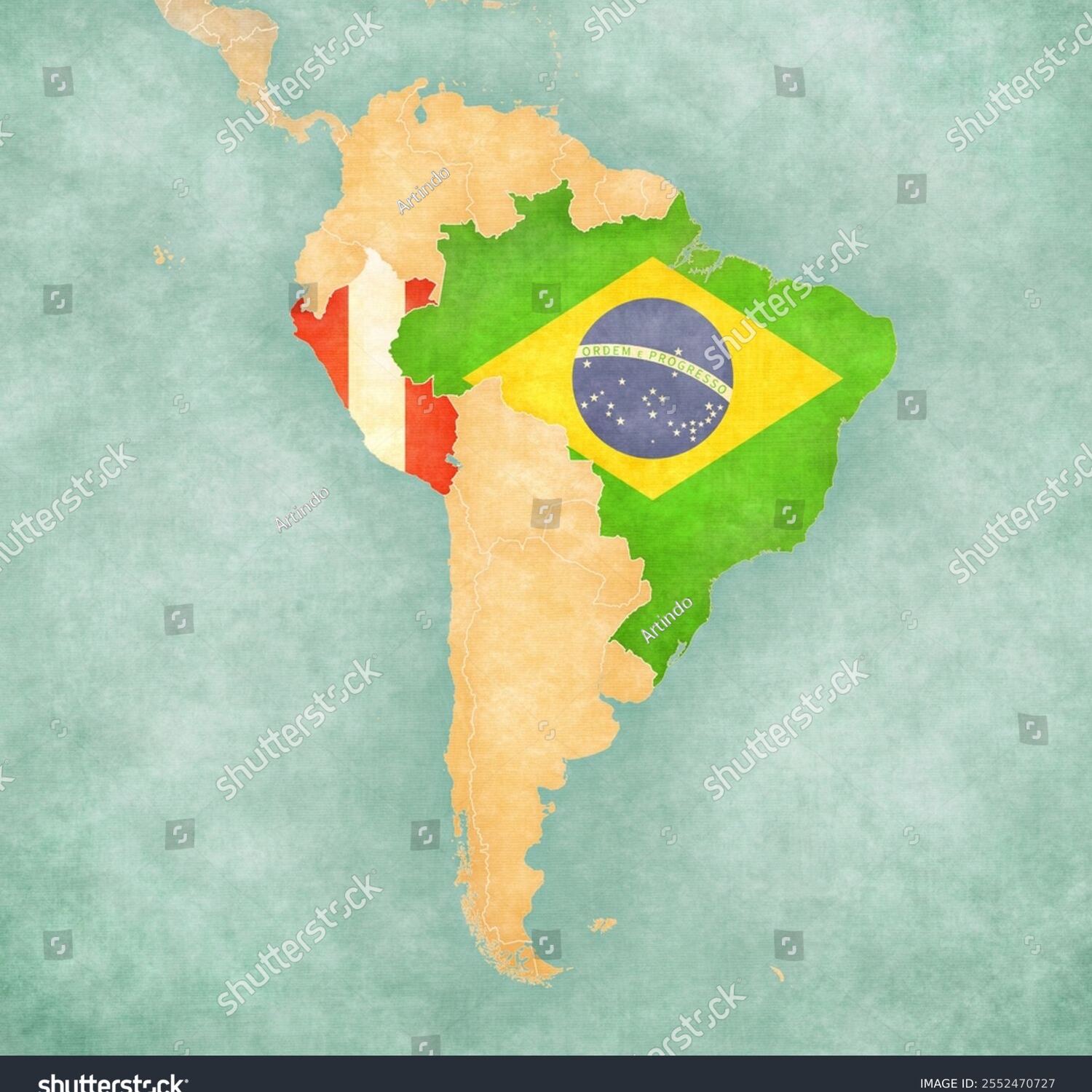 Peru and Brazil