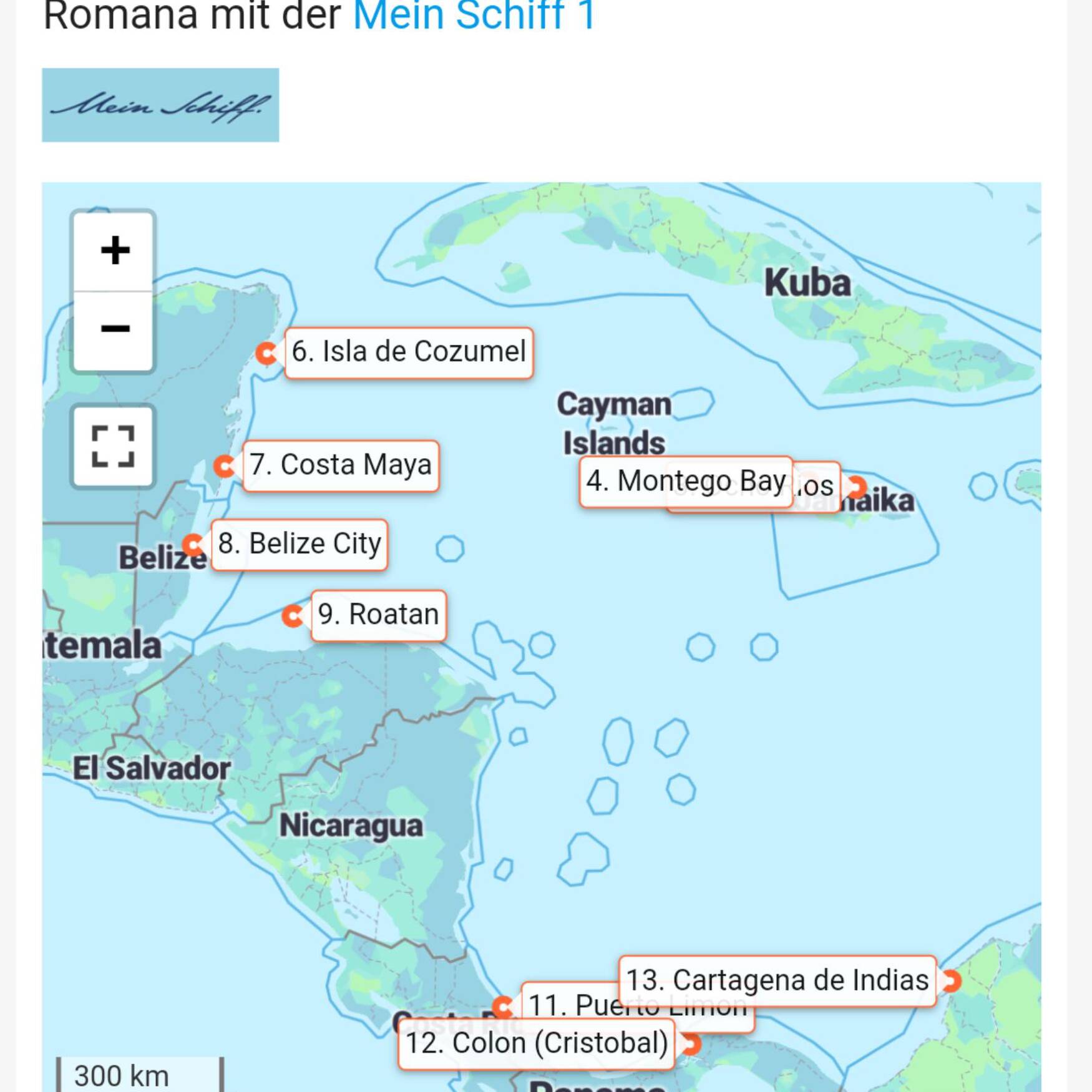 Kreuzfahrt Mittelamerika