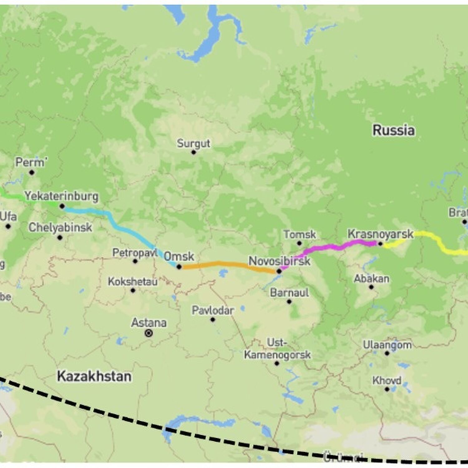Russia - Mongolia - China